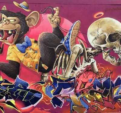 Scaf y Abys, artistas franceses llegan a la ciudad de Bogotá para compartir sus grafitis