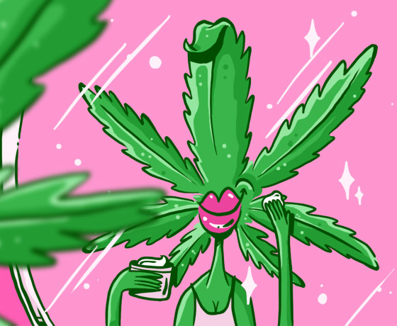 Cosméticos weed cuadrada