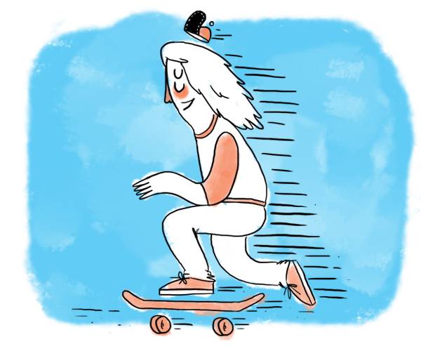 Infografía sobre la evolución de la patineta y la movida SK8