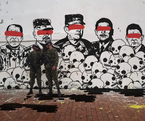 muro militar cartel urbano