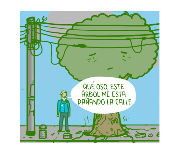 Zhaken: talar un árbol, sembrar un bolardo