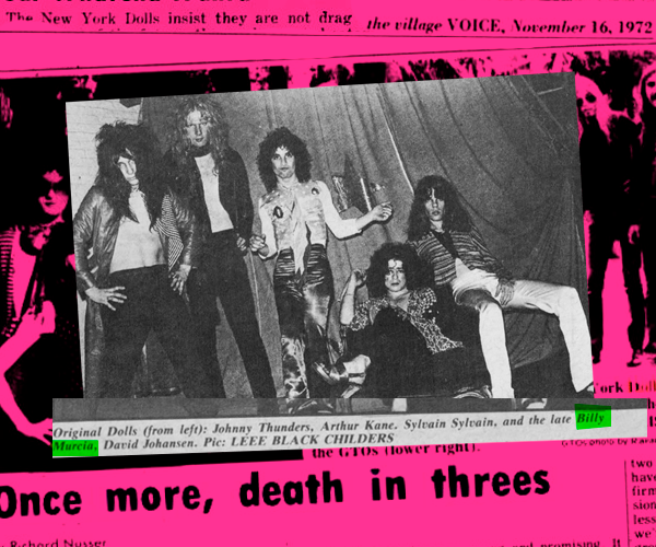 Nadie recuerda a Billy Murcia, el baterista colombiano de New York Dolls