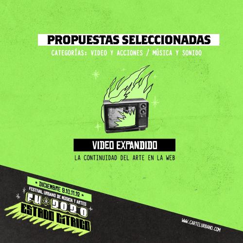 Propuestas seleccionadas de la convocatoria Video expandido FU2020 – la continuidad del arte en la web. 