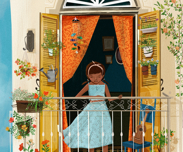 Muchas piezas de esta diseñadora gráfica bogotana de 26 años están compuestas por un sinfín de detalles y personajes
